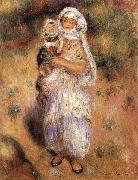 Pierre-Auguste Renoir Algerierin mit Kind oil painting